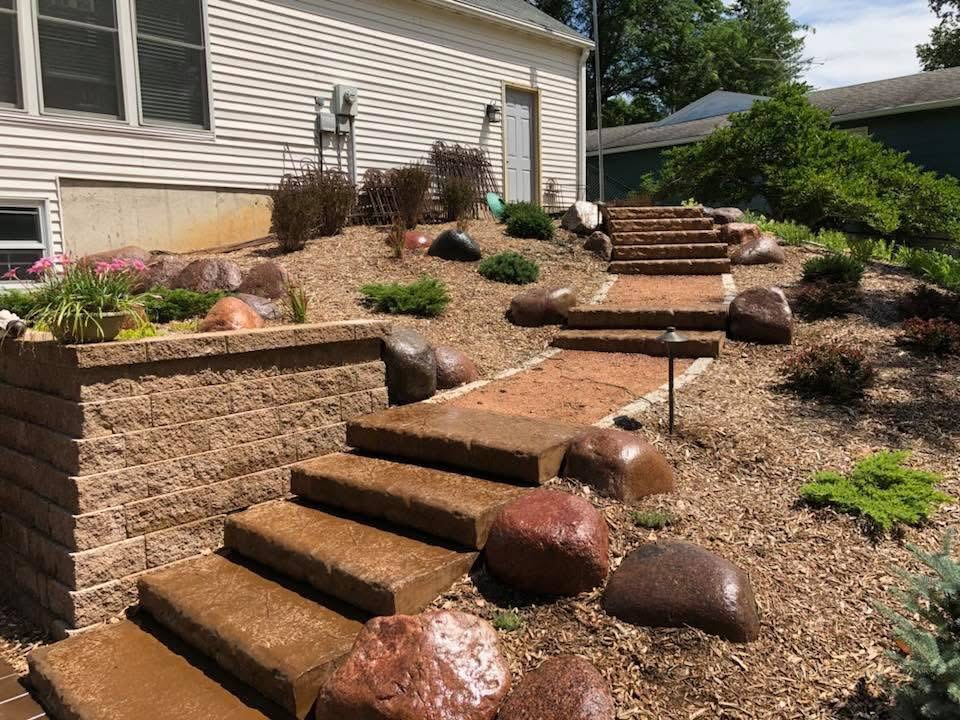 Modern hardscape and planting layout after redesign Redesign Your Landscape