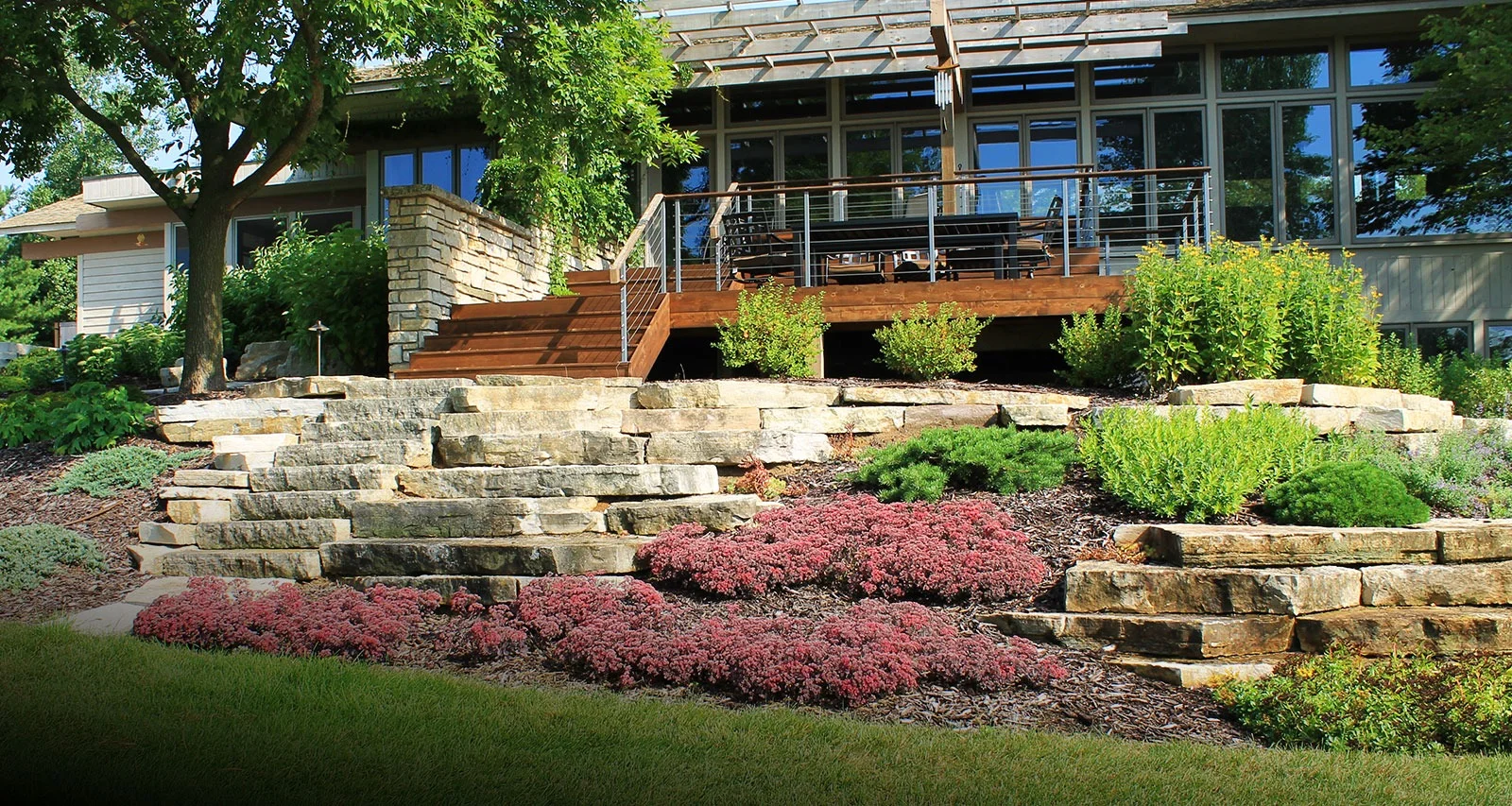 Retaining Walls and Tiered Planting