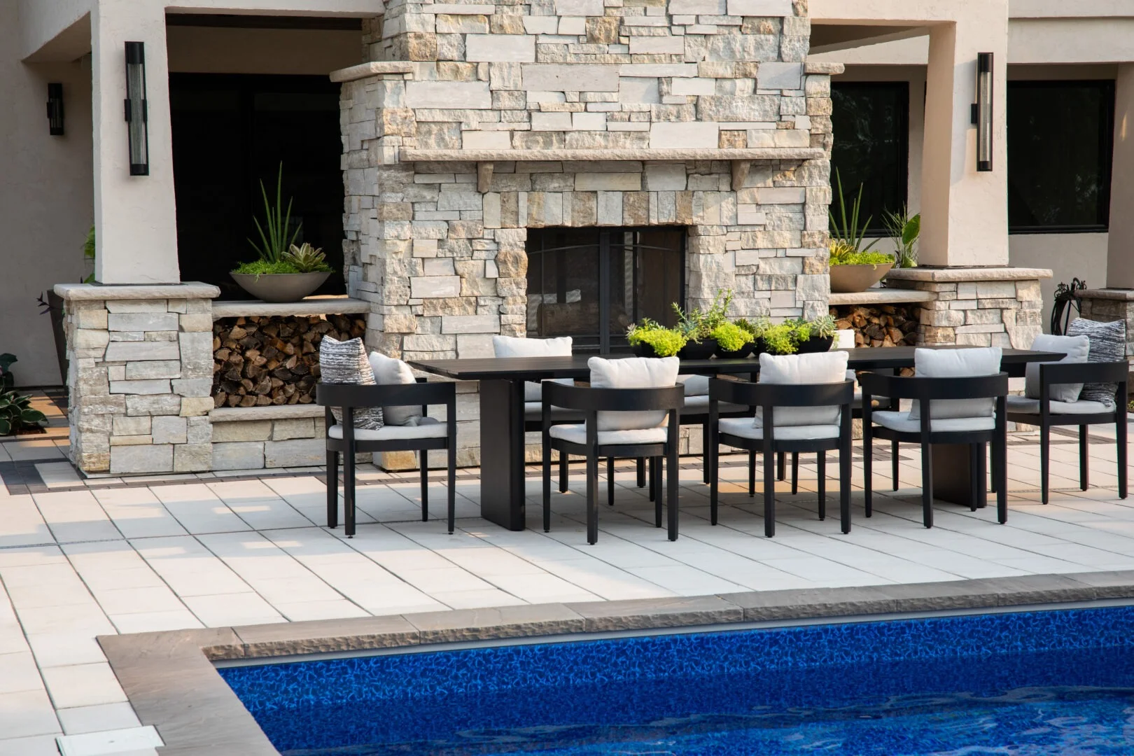 Elevate your pool investment with custom hardscaping designed for luxury homes